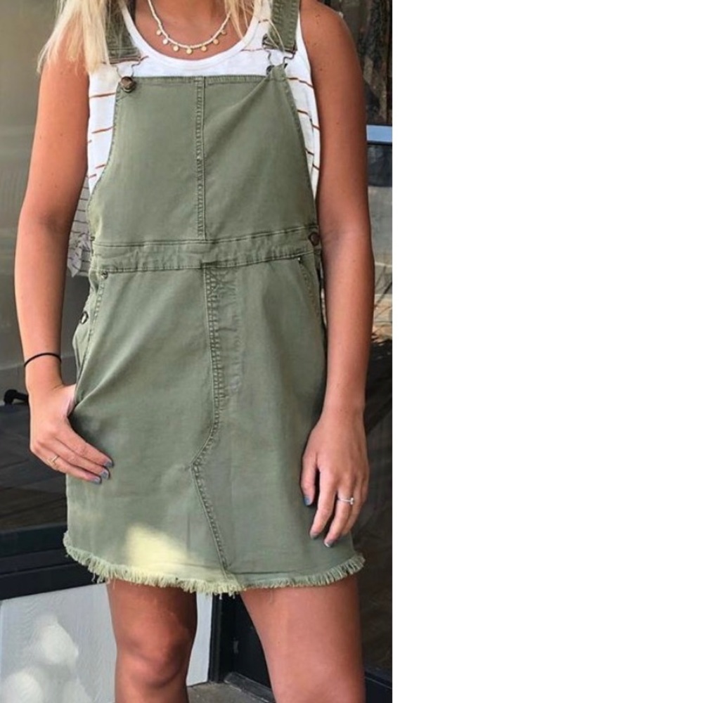 Olive Green Overall Jumper / Dress